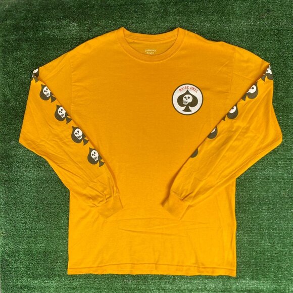 Crawling Death Hell Skull Shirt Gothic Emo Long Sleeve Tee - Picture 1 of 6